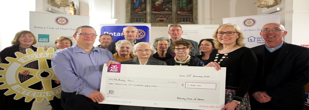 McAuley Place Receives Cheque From Naas Rotary